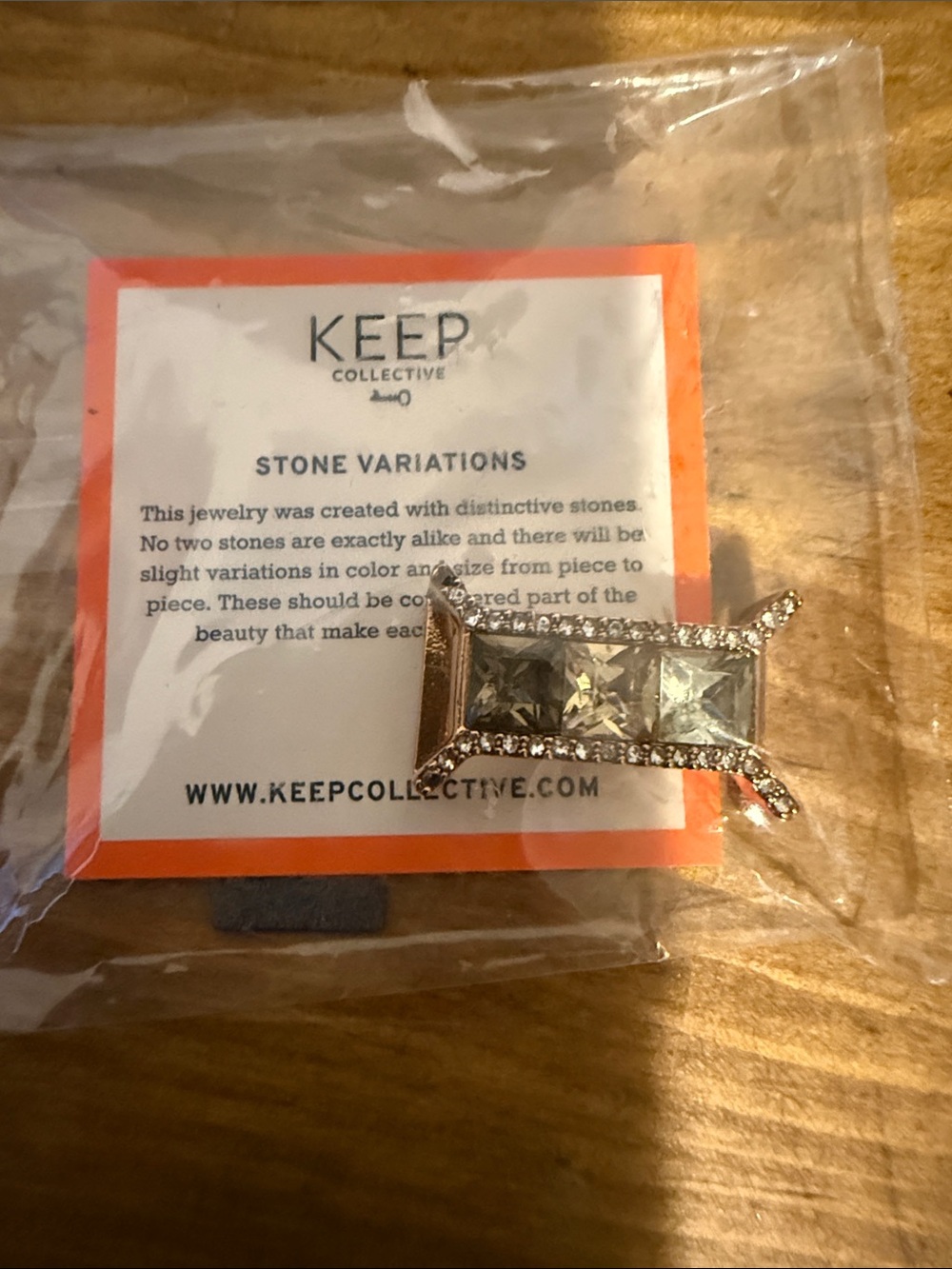 KEEP Collective Silver Crystal Bar Charm